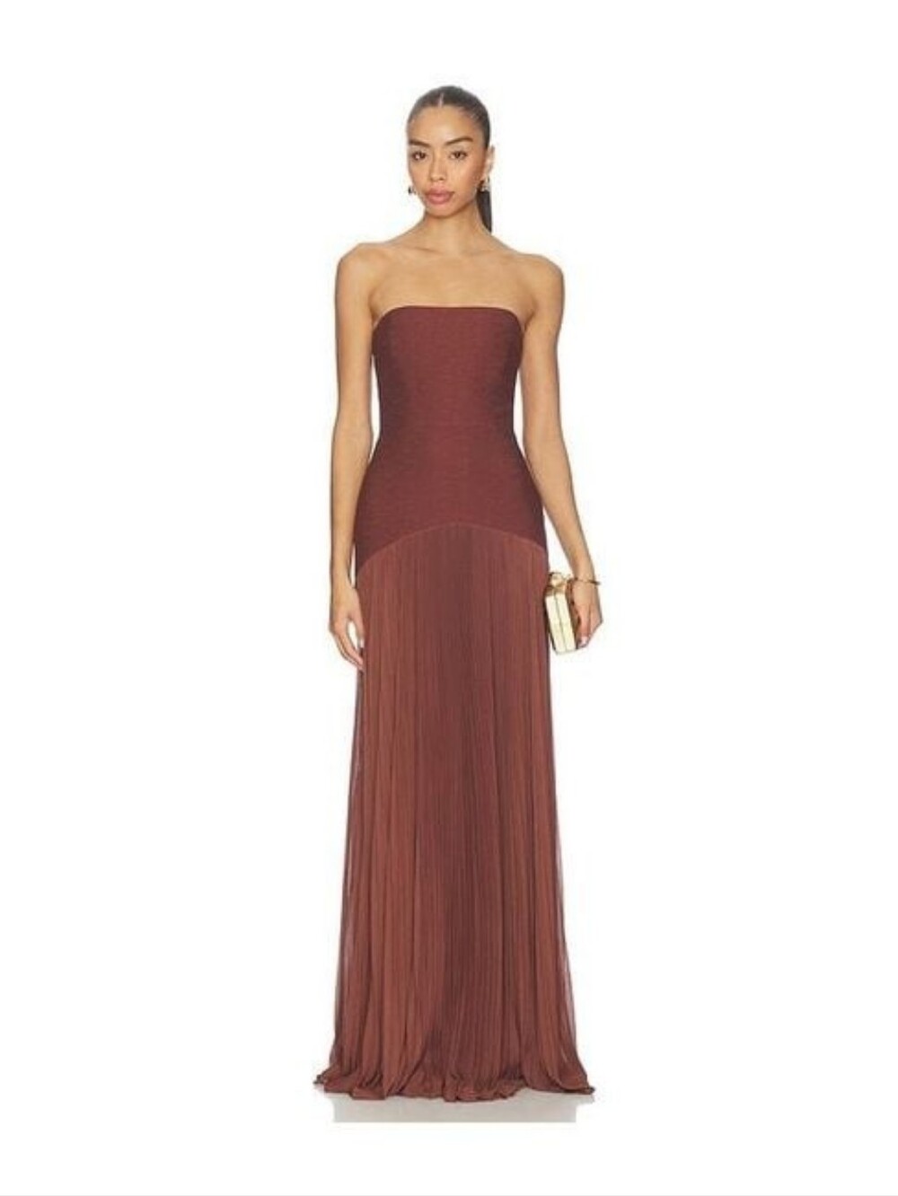 sunniva strapless maxi dress - brown Size XS